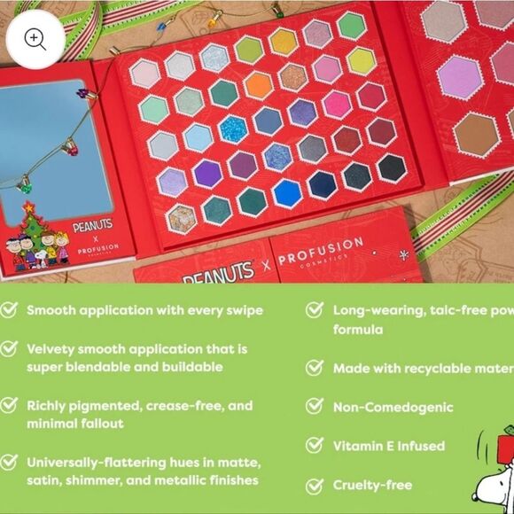 Profusion X Pranuts Snoopy's Starlit Holiday 41 Shade Eye & Face Palette - Picture 7 of 9
